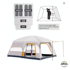 4-6 Person Camp Tent, Sunscreen, Anti-mosquito, Portable Tent, Suitable For Outdoor Camping