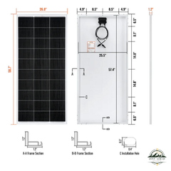 Best Solar MEGA 200 Watt 12 Volt Monocrystalline Solar Panel